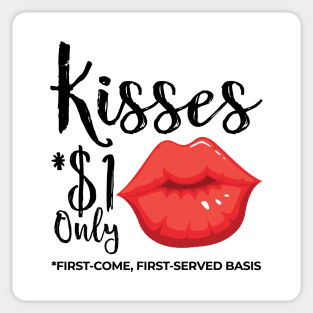 Kisses $1 Only Sticker